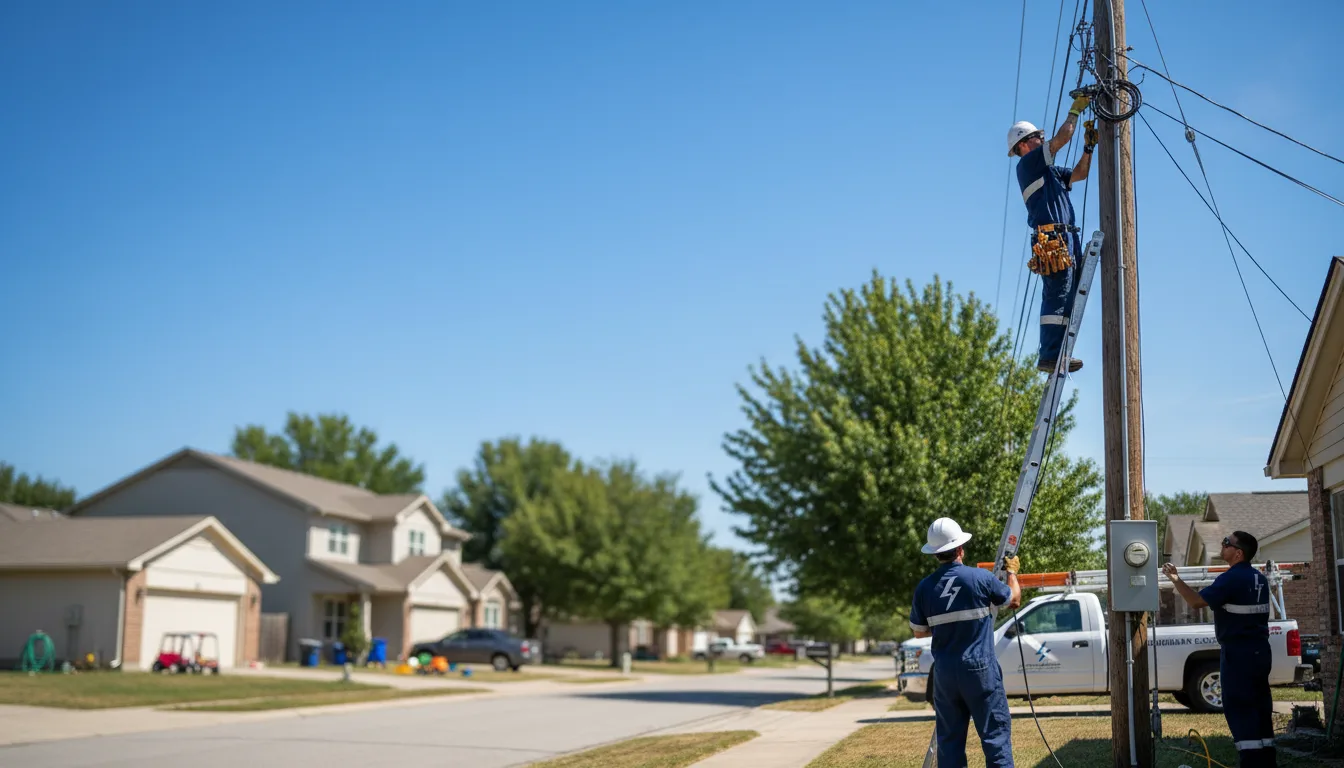 Residential electrician providing installation services in Kingsbury, TX